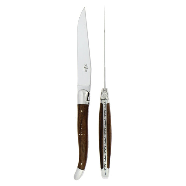 Forge de Laguiole Walnut Steak Knives - Shiny