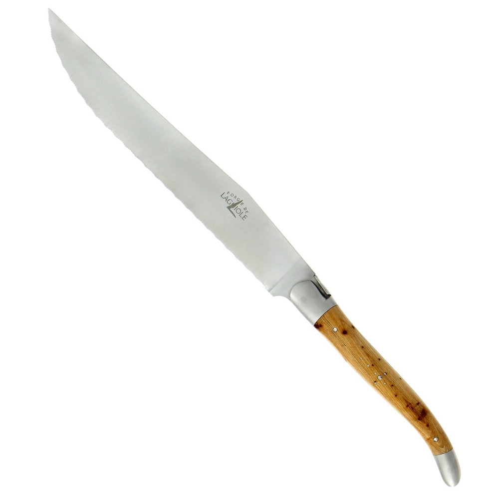 Laguiole Bread Knife Juniper Handle - Satin Finish