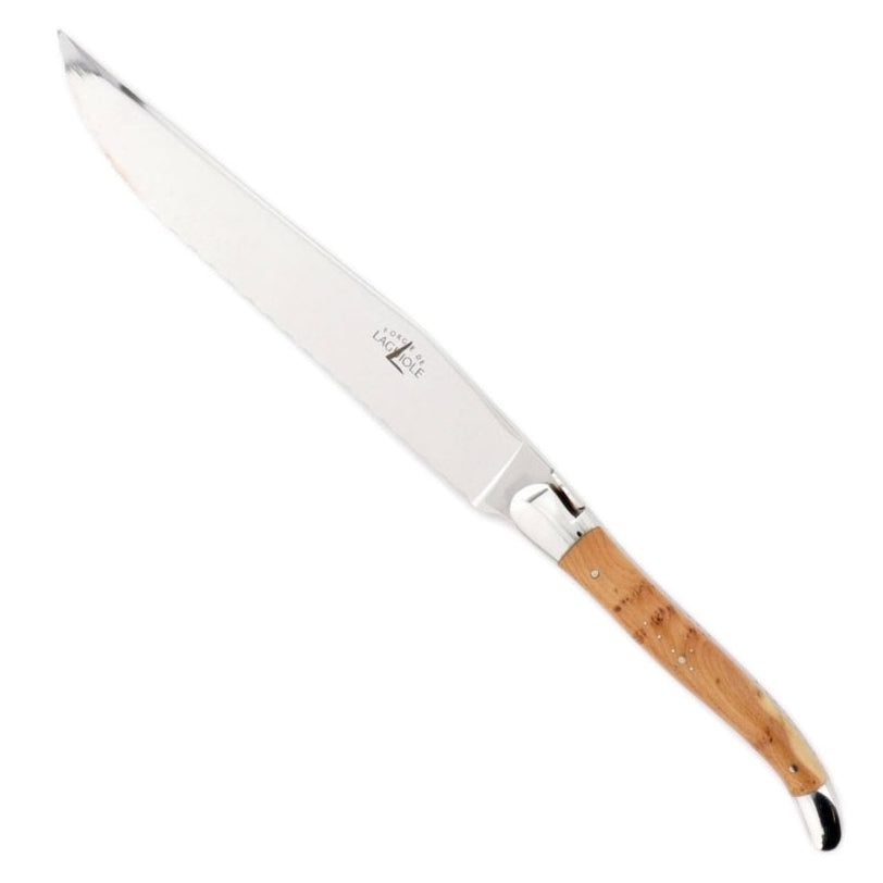 Laguiole Bread Knife Juniper Handle - Shiny Finish