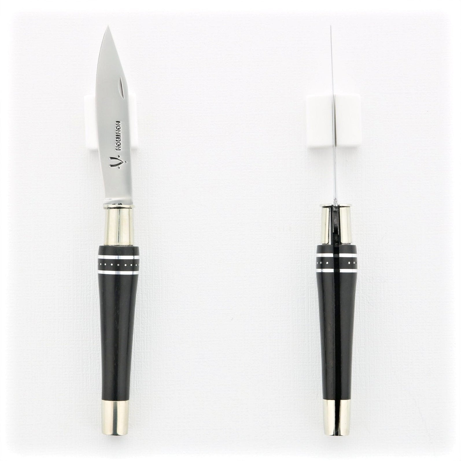 Nontron Pocket Knife No22 - Slim Ebony Aluminum Rings