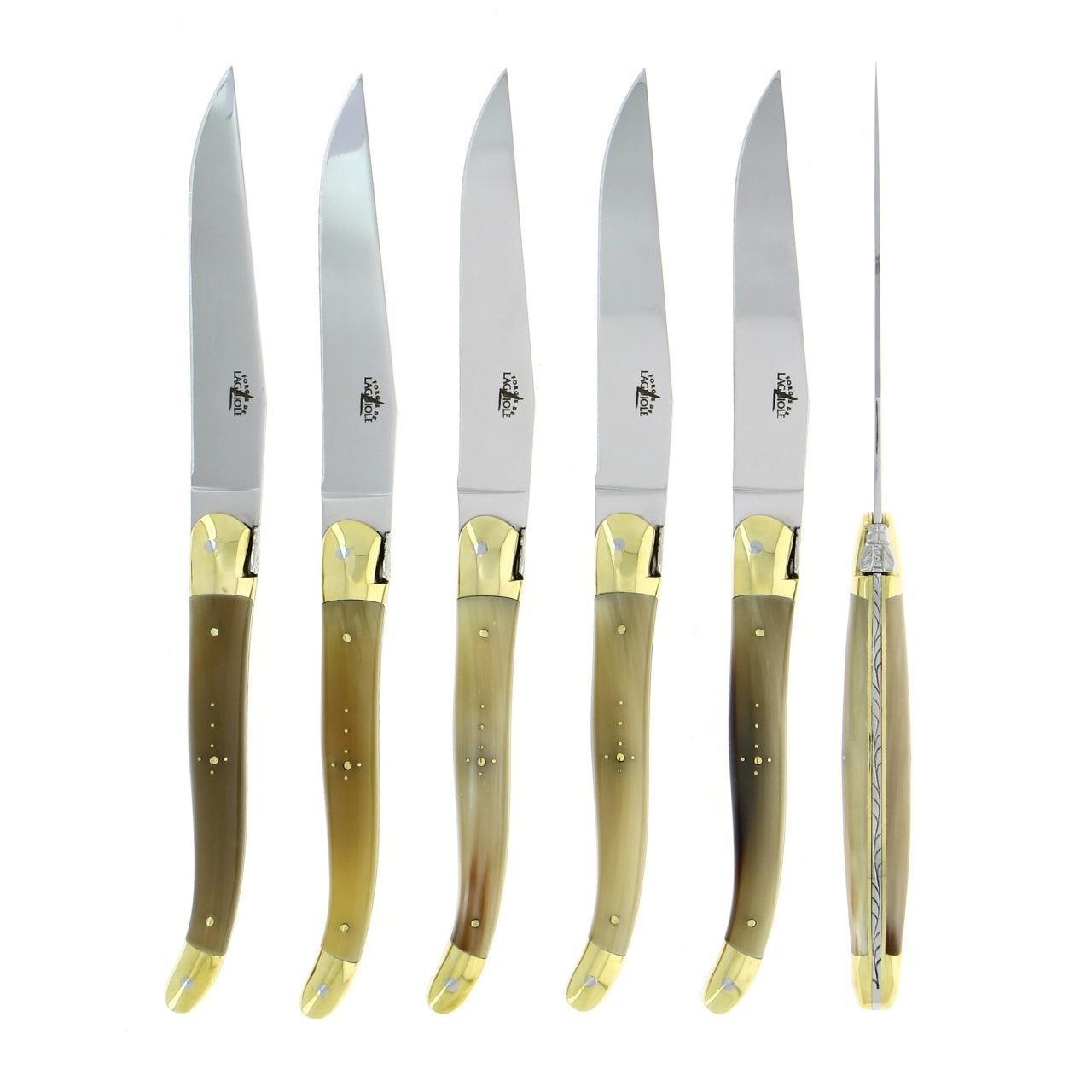NEW! Festive Edition Laguiole Steak Knives - Brass