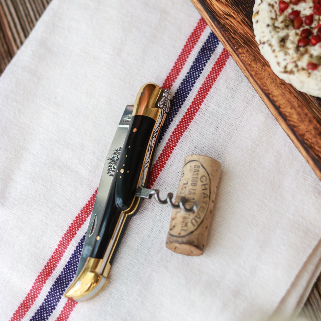 Forge de Laguiole 12 cm Picnic Knife Horn Tip Brass Bolsters
