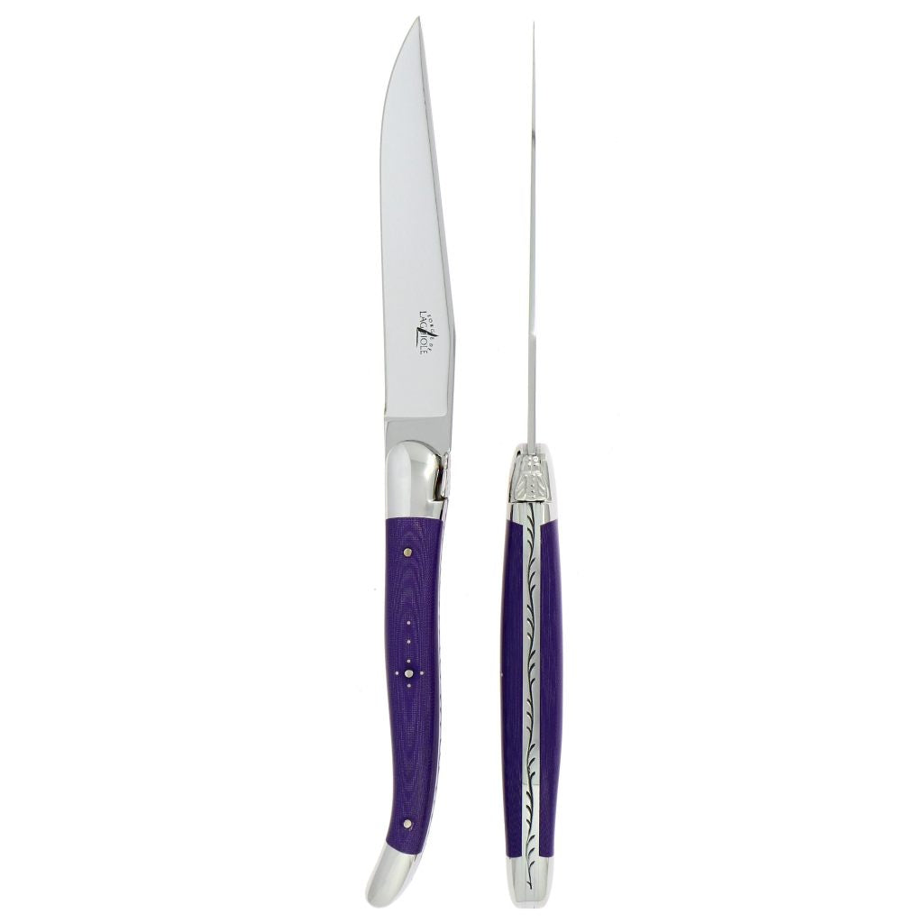 Forge de Laguiole Steak Knives - Purple