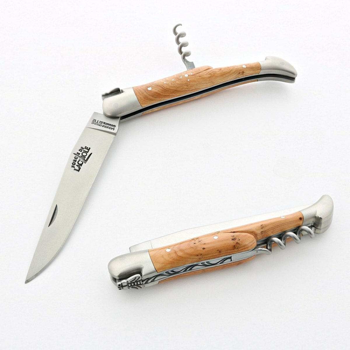 Forge de Laguiole 12 cm Corkscrew knife Juniper Handle - Satin