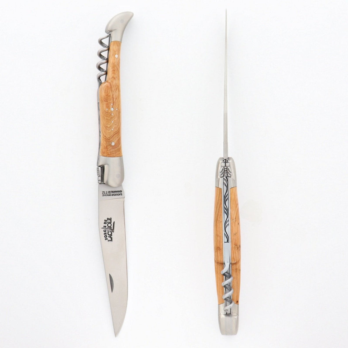 Forge de Laguiole 12 cm Corkscrew knife Juniper Handle - Satin