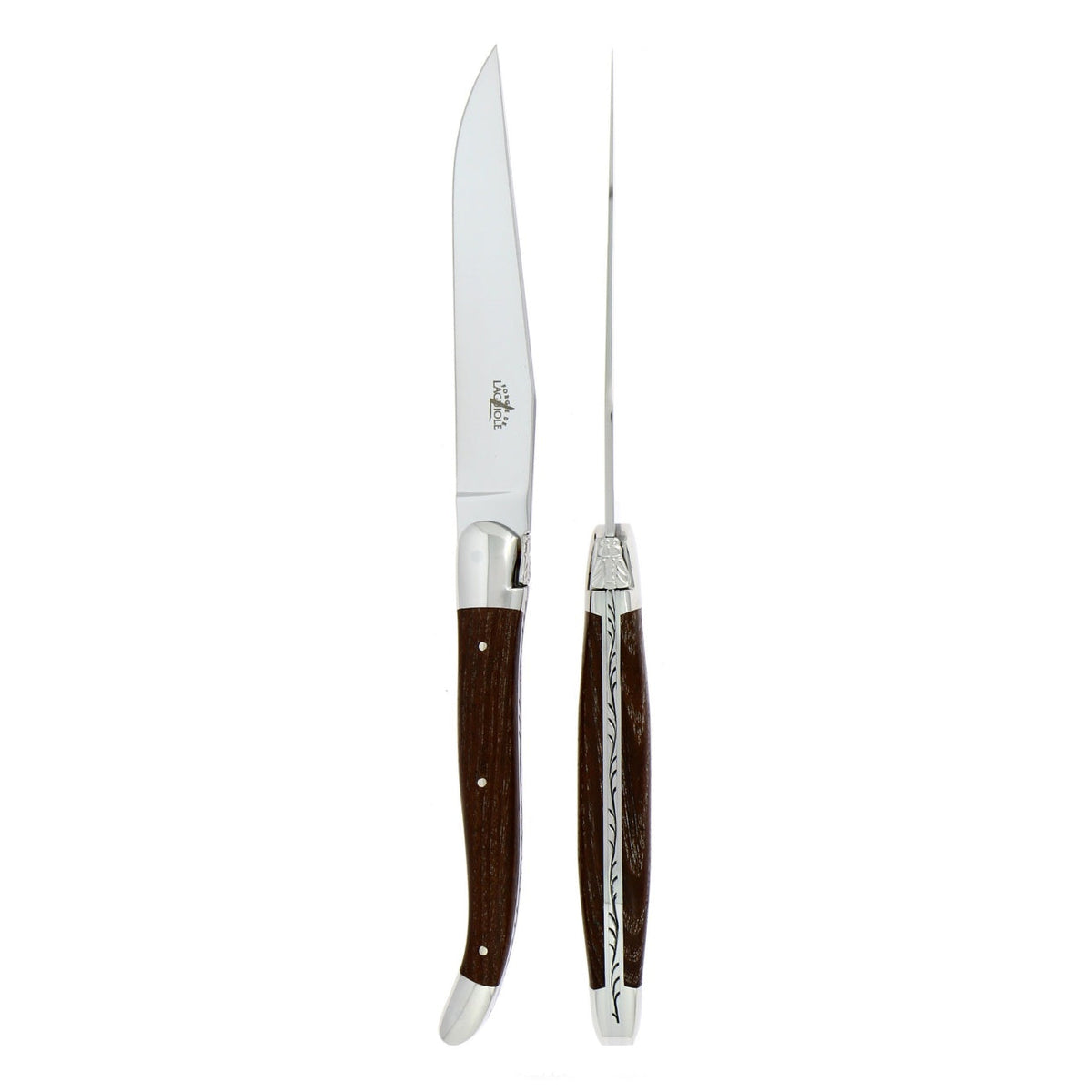 Forge de  Laguiole 2 Piece Steak Knife Set Ash Tree Handle