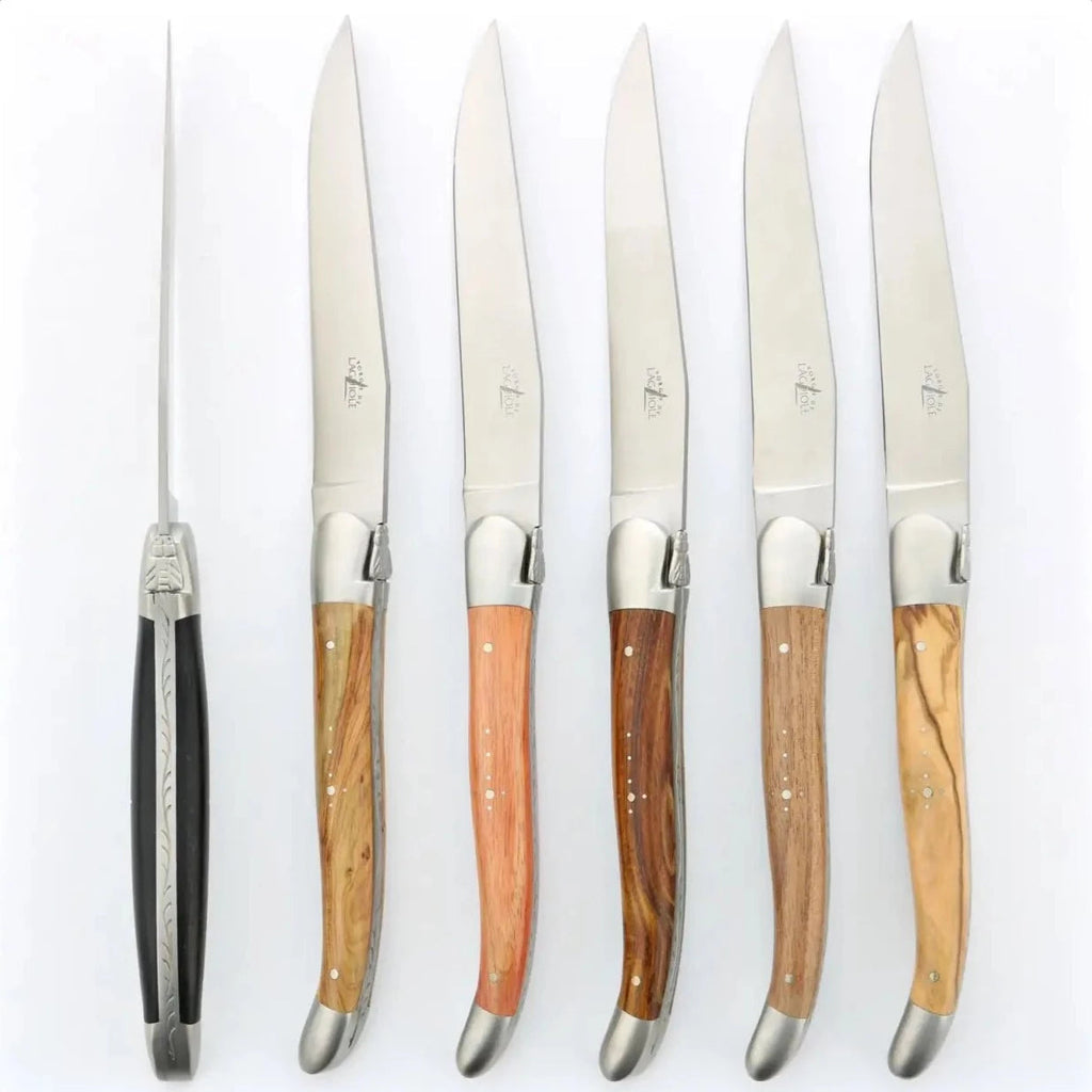 Laguiole Production ナイフセット　6本 Set of 6 Laguiole en Aubrac Steak Knives 6 Mixed wood handle