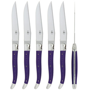 Forge de Laguiole Steak Knives - Purple