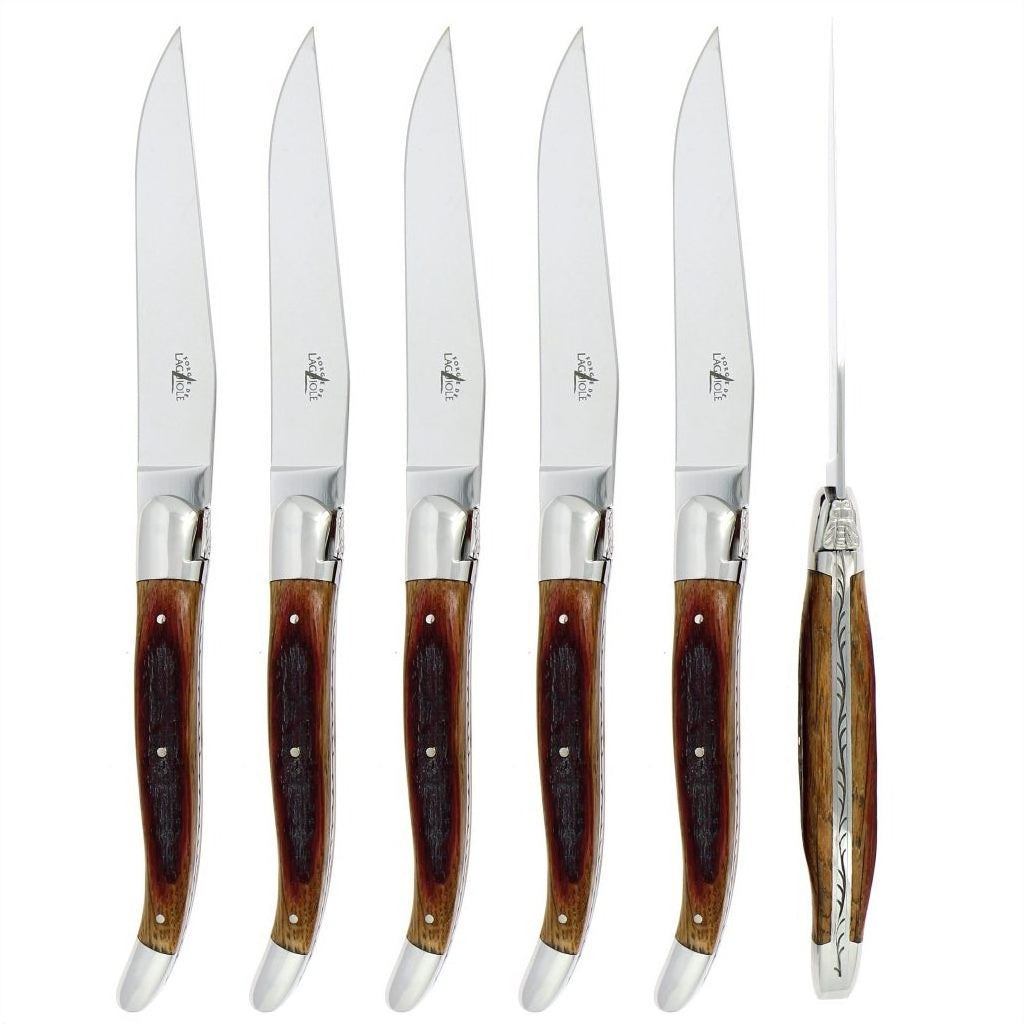 https://www.forge-de-laguiole-usa.com/cdn/shop/files/Forge-de-Laguiole-6-Piece-Steak-Knife-Set-Oak-Barrel-Handle-Shiny-Finish.jpg?v=1694251055