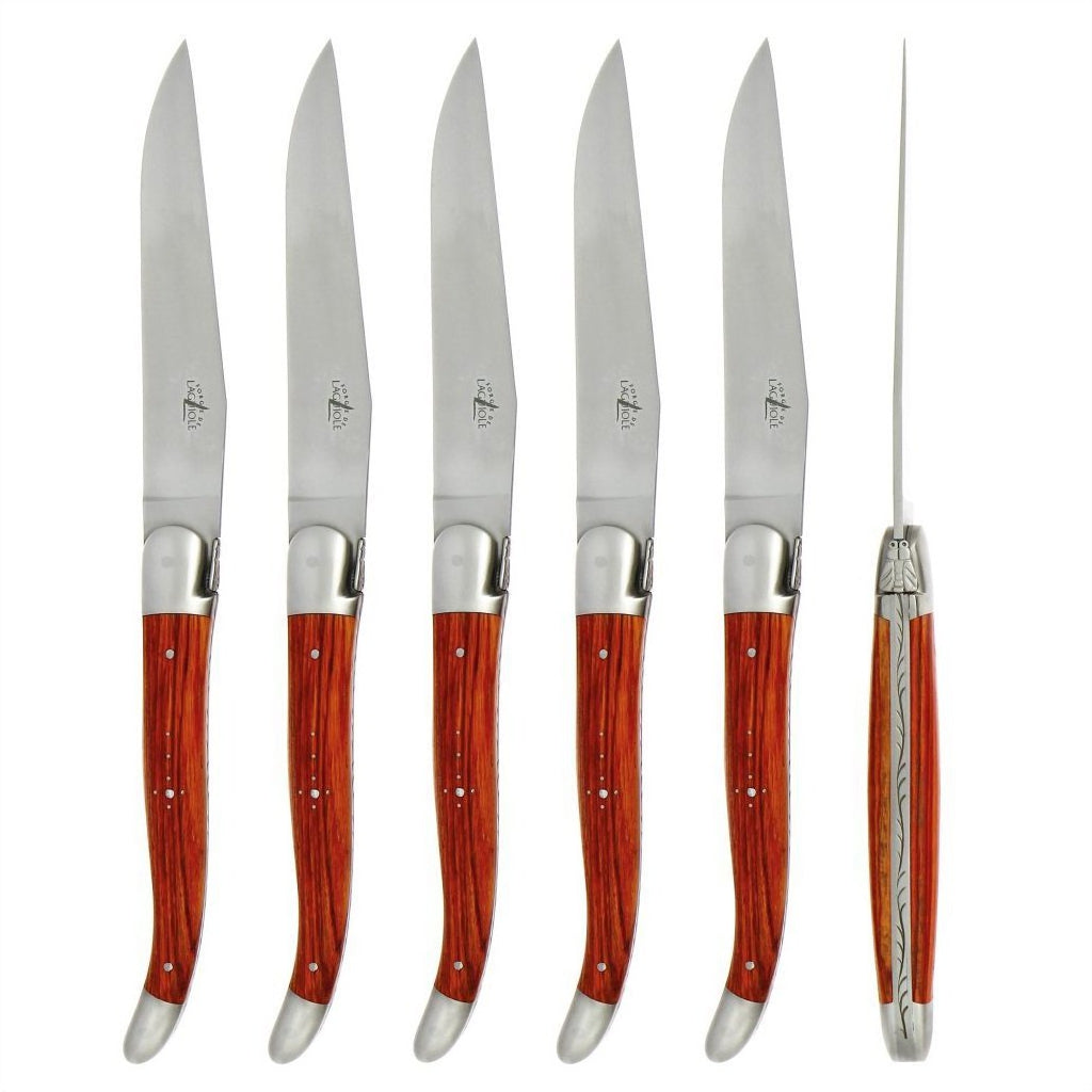 Eleganza Corsa Steak Knives - Pistachio - Set of 6 - Laguiole Imports