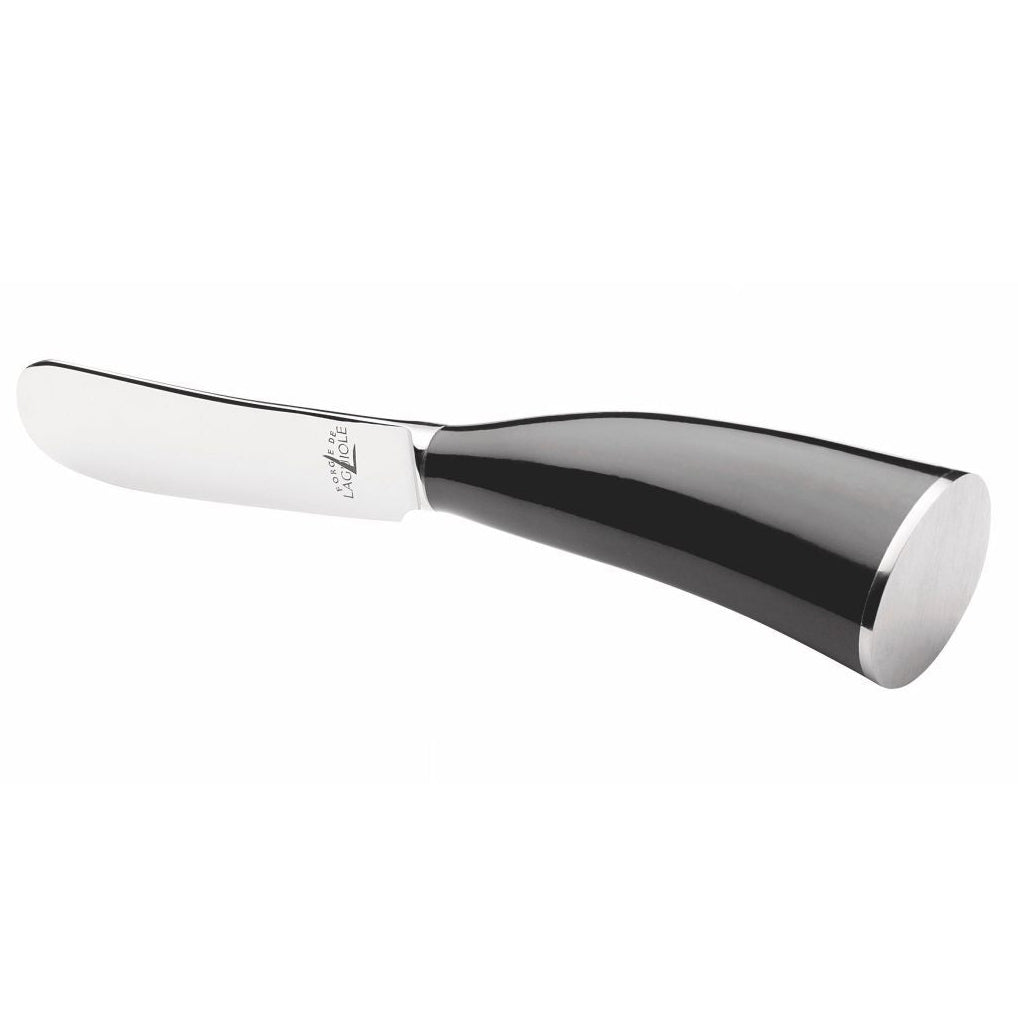 Forge de Laguiole Black Horn Tip Butter Spreader Knife