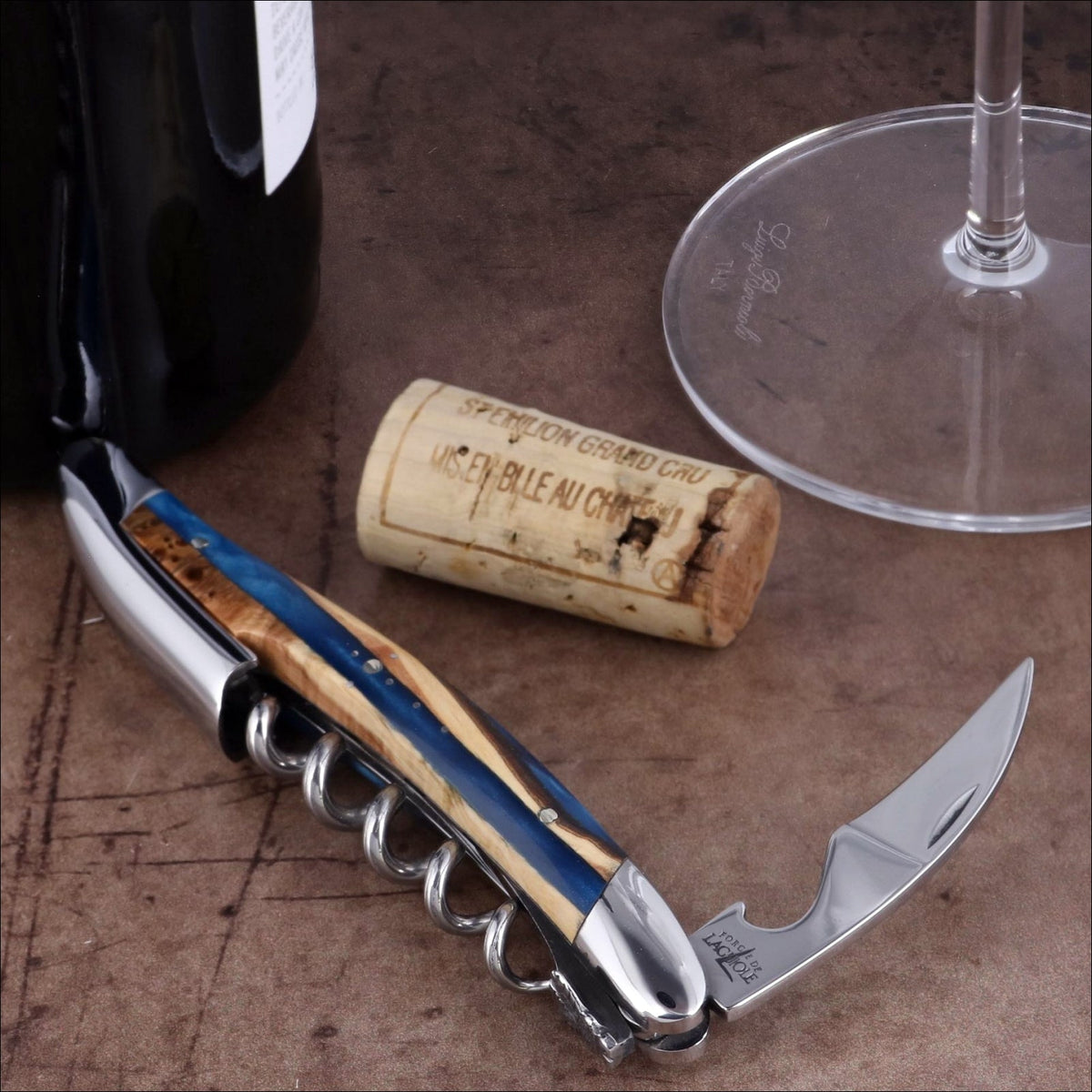 Forge de Laguiole Collection Sommelier Corkscrew - Juniper - Blue Alchemy