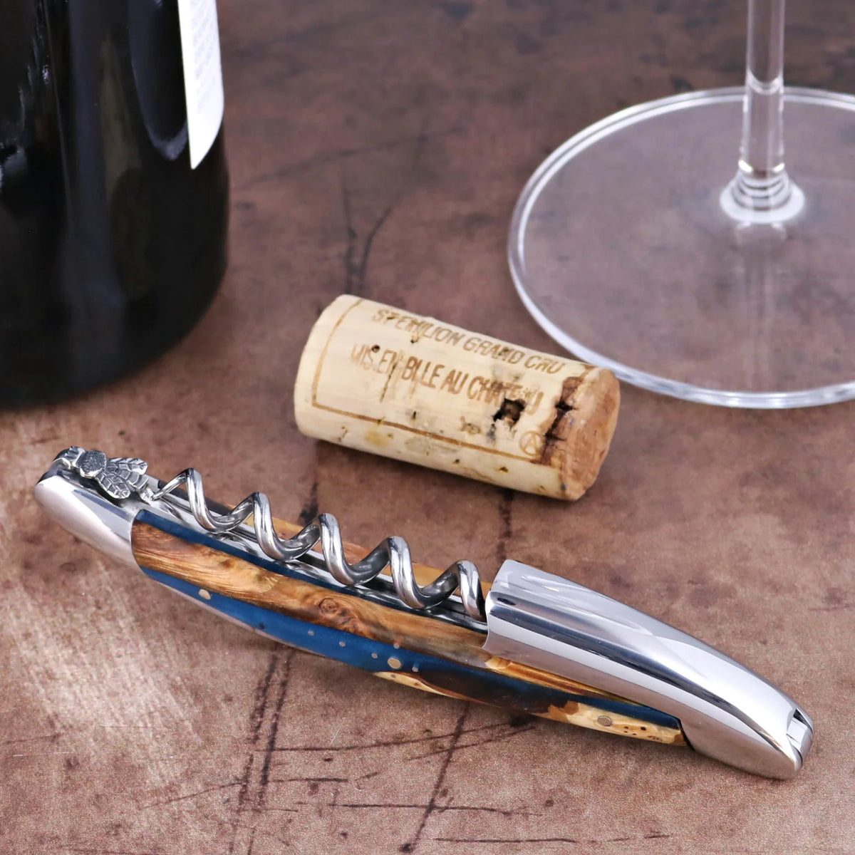 Forge de Laguiole Collection Sommelier Corkscrew - Juniper - Blue Alchemy