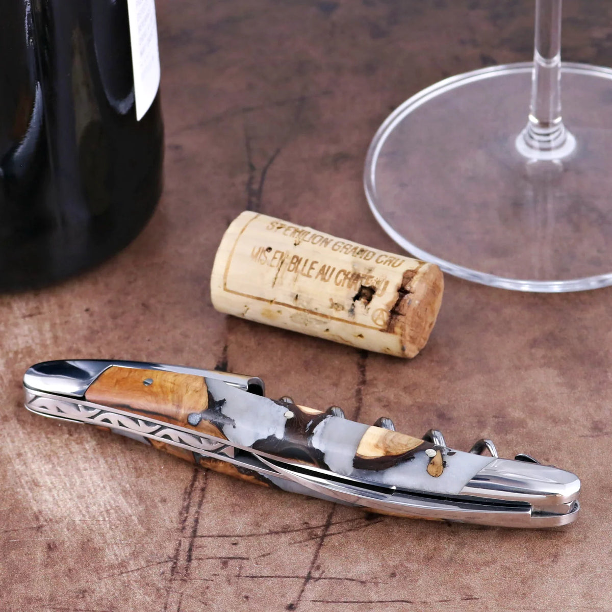 Forge de Laguiole Collection Sommelier Corkscrew - Juniper - White Alchemy