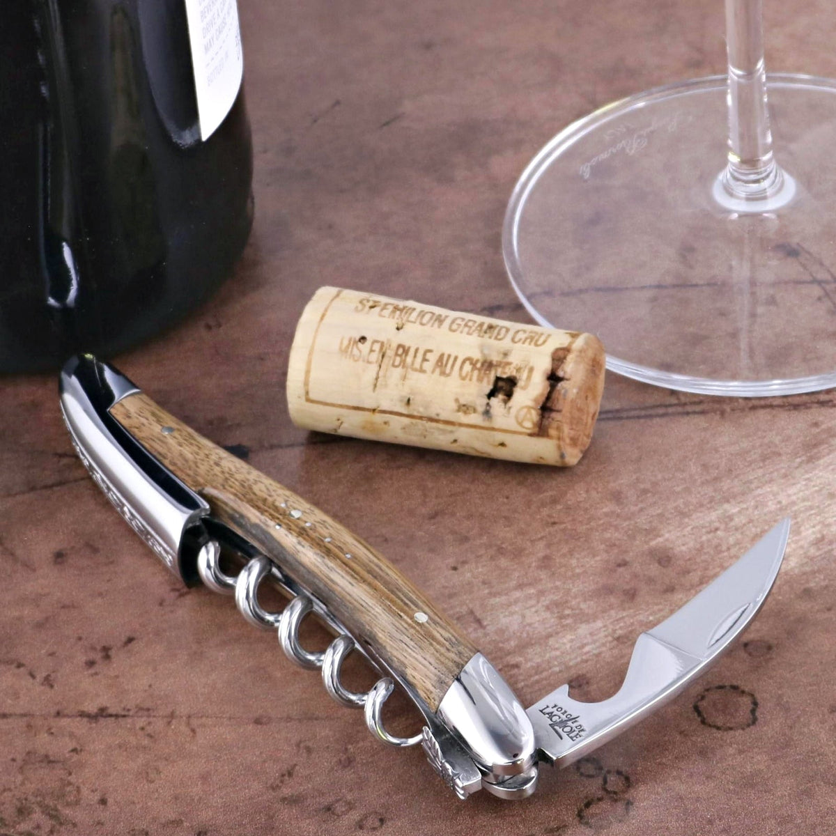 Forge de Laguiole Collection Sommelier Corkscrew - Walnut Shiny Finish-Laguiole Imports
