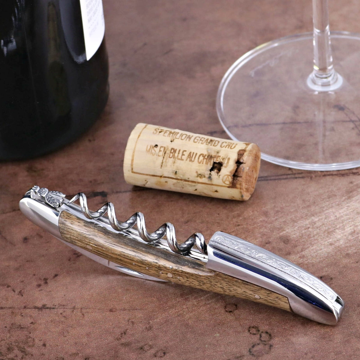 Forge de Laguiole Collection Sommelier Corkscrew - Walnut Shiny Finish-Laguiole Imports