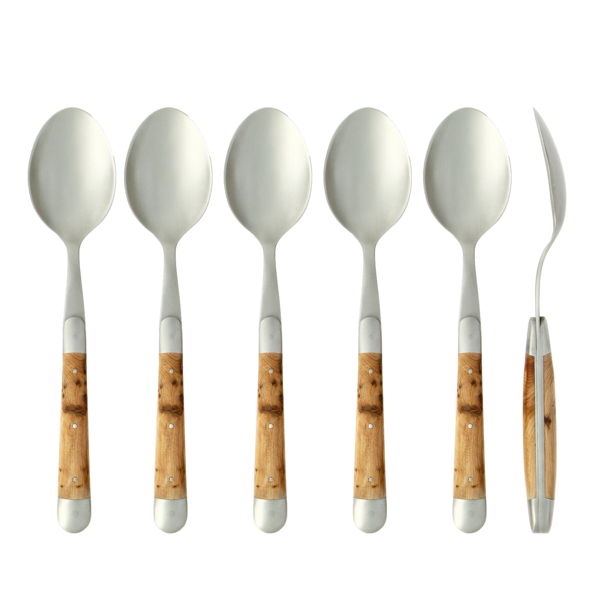 Forge de Laguiole Soup Spoons Juniper Satin Finish