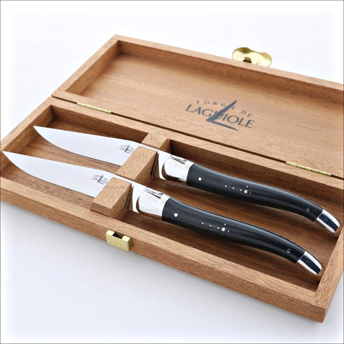 Forge de Laguiole Steak Knife Storage Box - Sapele Mahogany