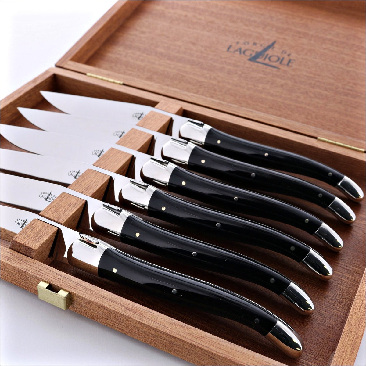 Forge de Laguiole Steak Knife Storage Box - Sapele Wood