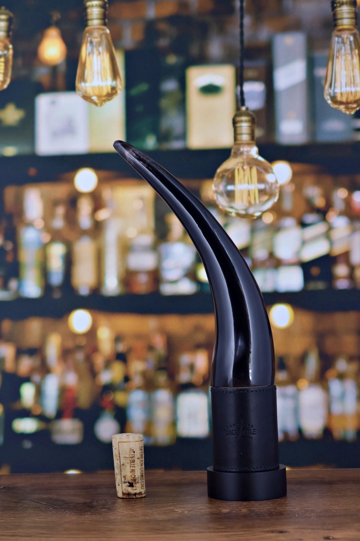 Full Aubrac Cattle Horn Pepper Mill - 10.50  Inches &quot;One-of-a-Kind&quot; #073