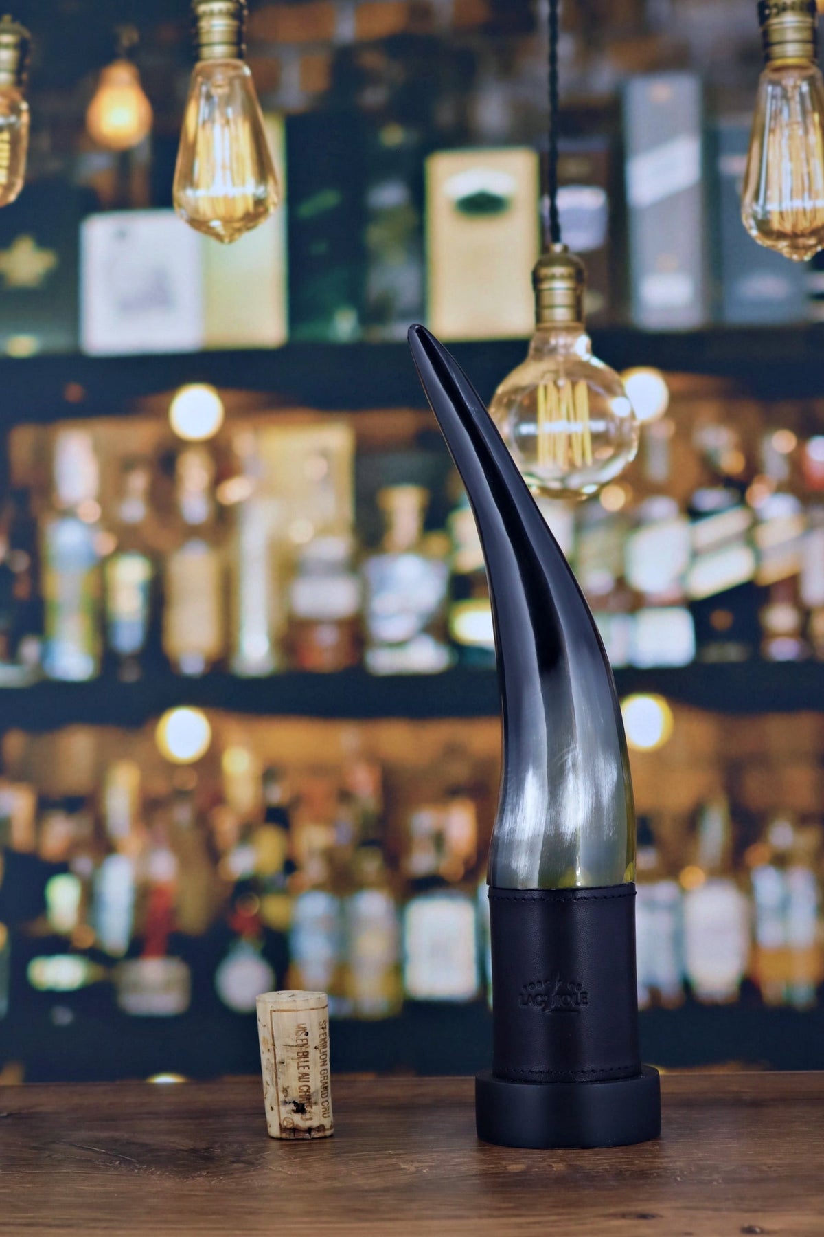 Full Aubrac Cattle Horn Pepper Mill - 10.50  Inches &quot;One-of-a-Kind&quot; # 74