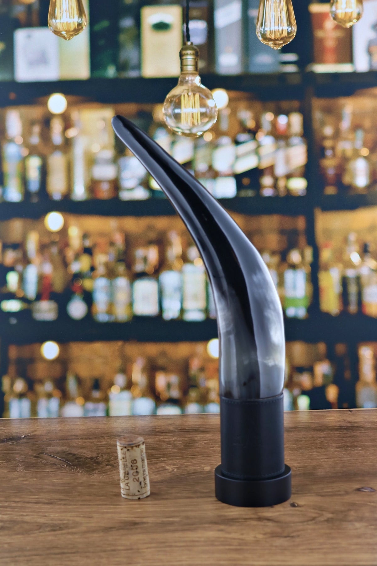Full Aubrac Cattle Horn Pepper Mill - 11.75 Inches &quot;One-of-a-Kind&quot; # 75