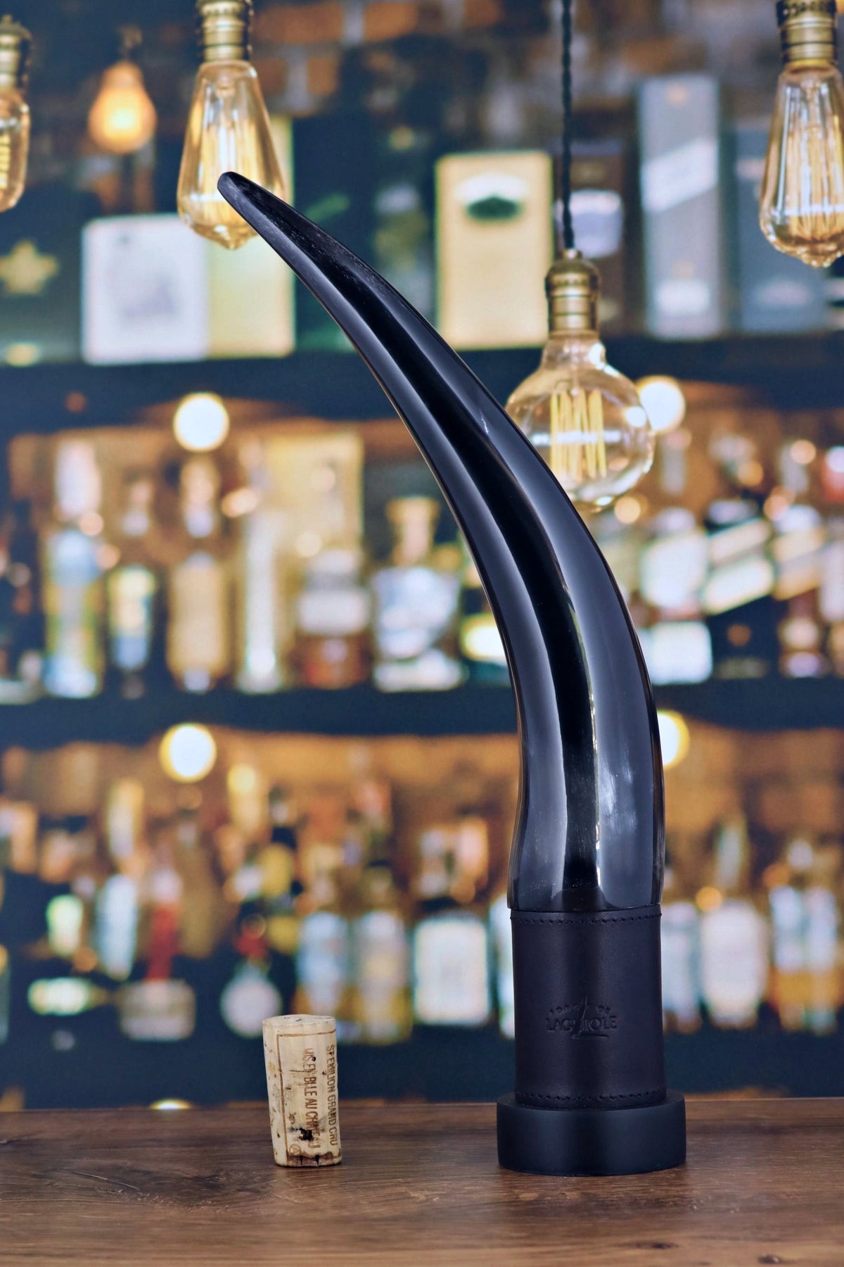 Full Aubrac Cattle Horn Pepper Mill - 12.25 Inches &quot;One-of-a-Kind&quot; #351
