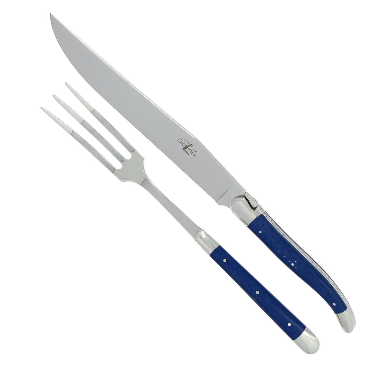 Laguiole Carving Set Fabric Series Blue