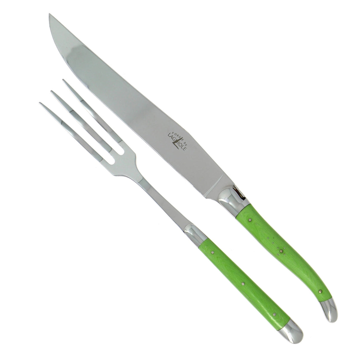 Laguiole Carving Set Fabric Series Green