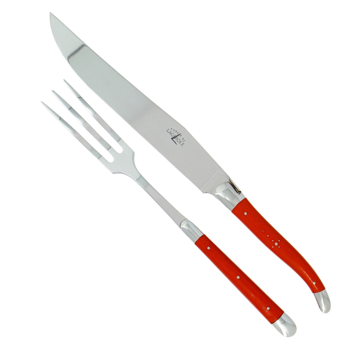 Laguiole Carving Set Fabric Series Orange