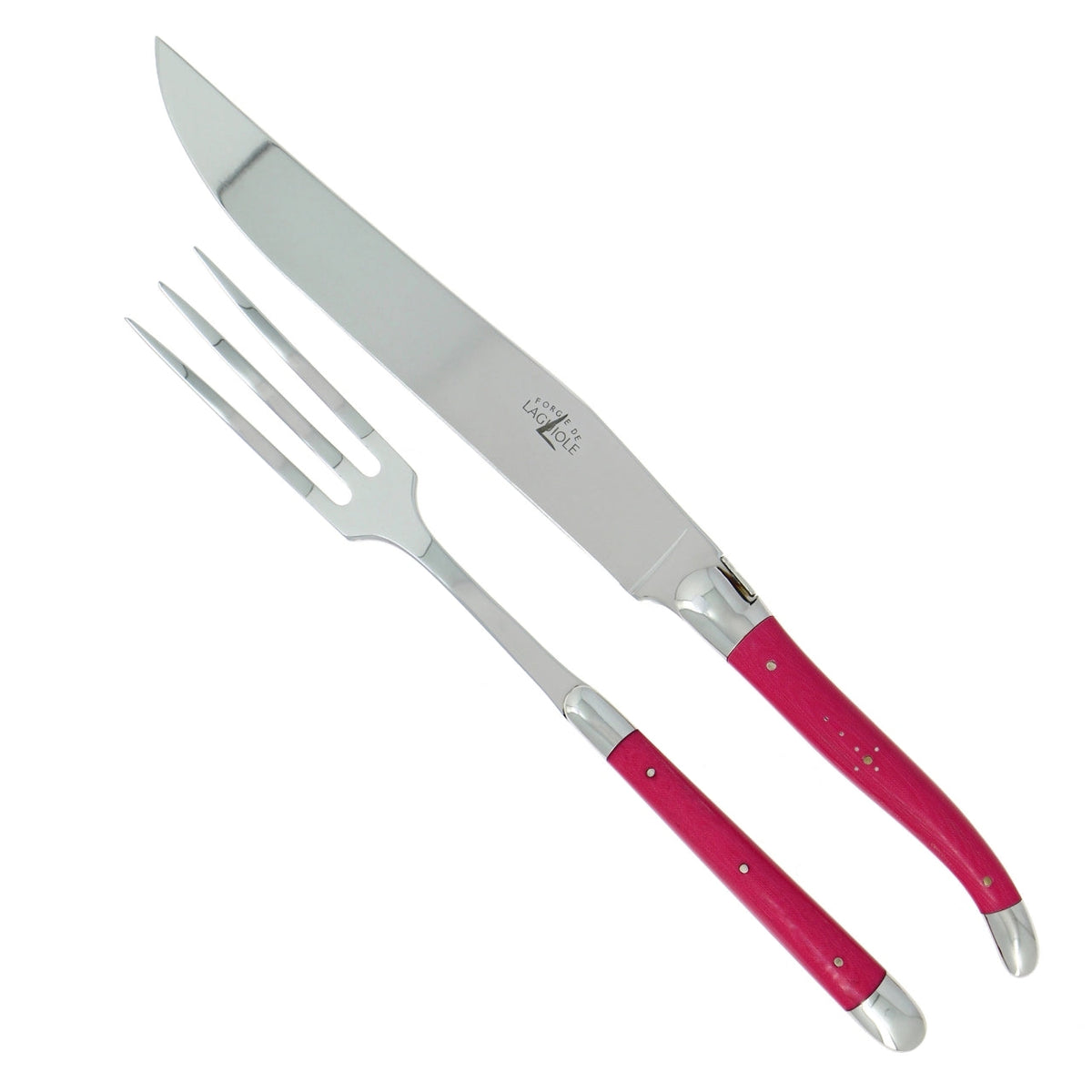 Laguiole Carving Set Fabric Series Pink