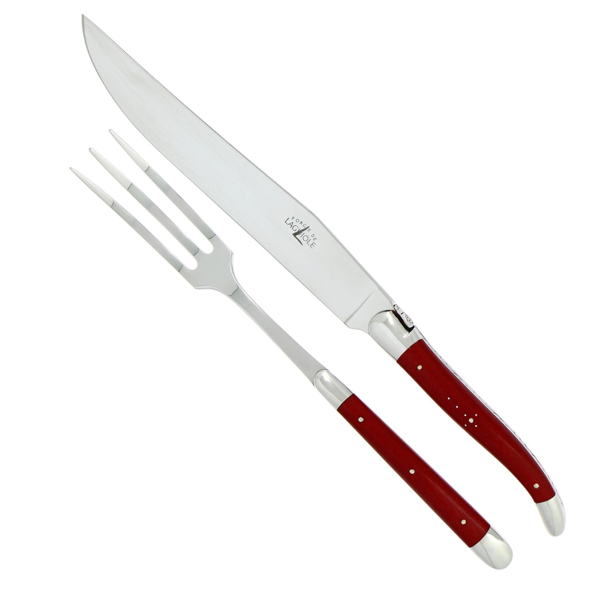Laguiole Carving Set Fabric Series Red