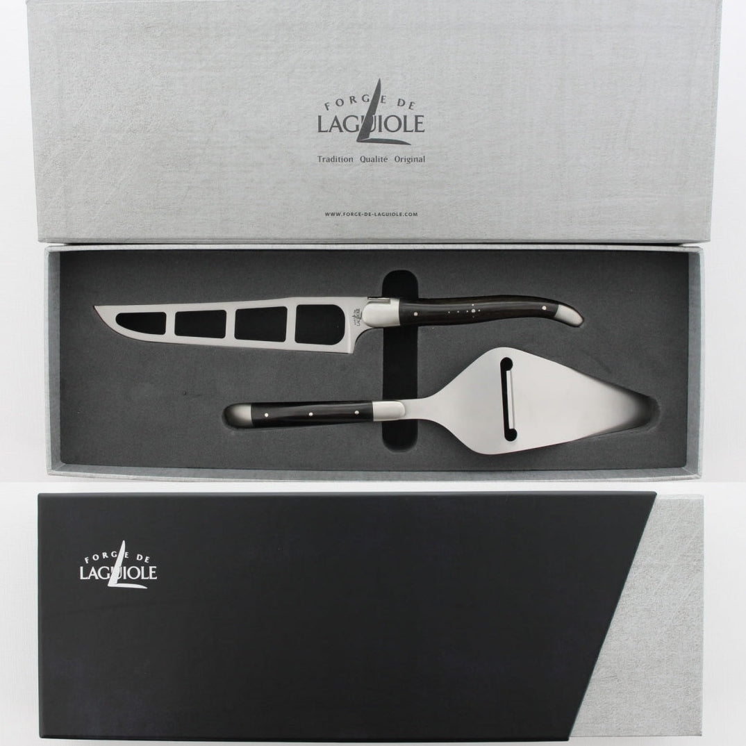 Laguiole Cheese Set "Barthélemy" - Ebony Handle - By Forge de Laguiole