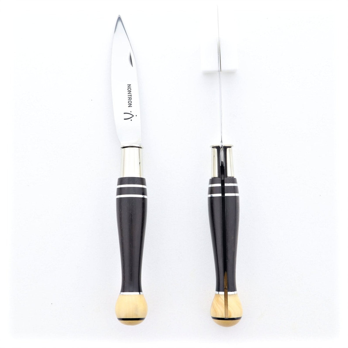 Nontron Pocket Knife No25 Ball handle Ebony &amp; Boxwood