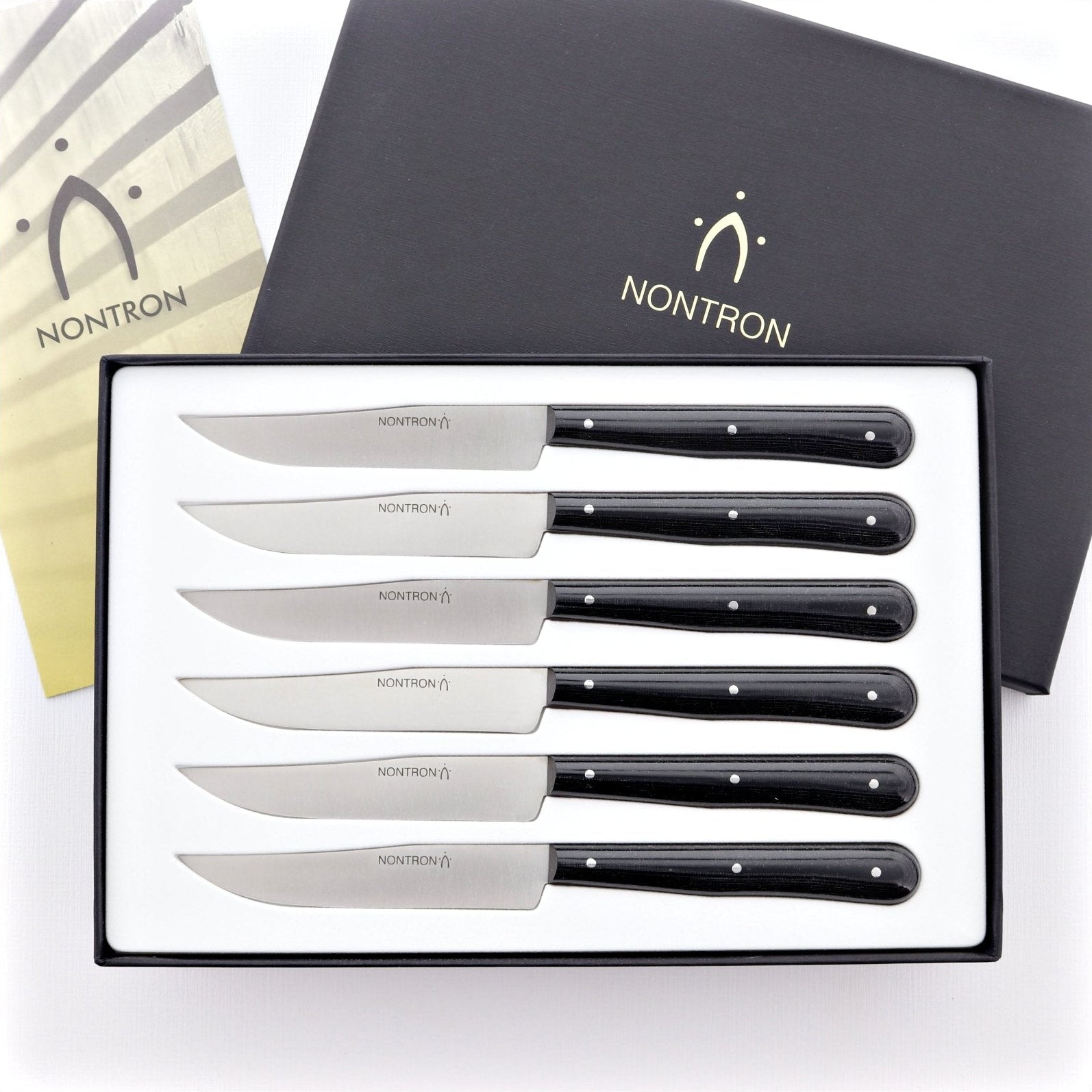 Nontron Steak Knives Acrylic Black