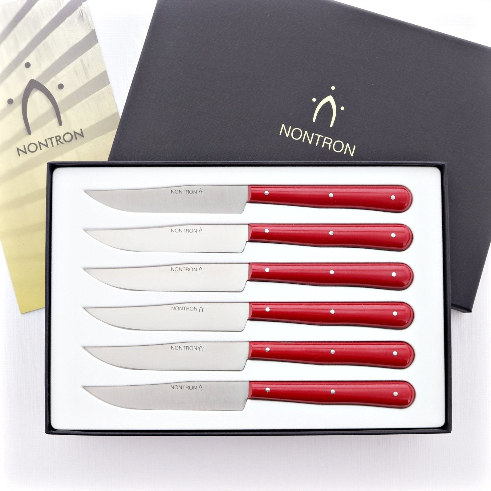 Nontron Steak Knives Acrylic Tomato