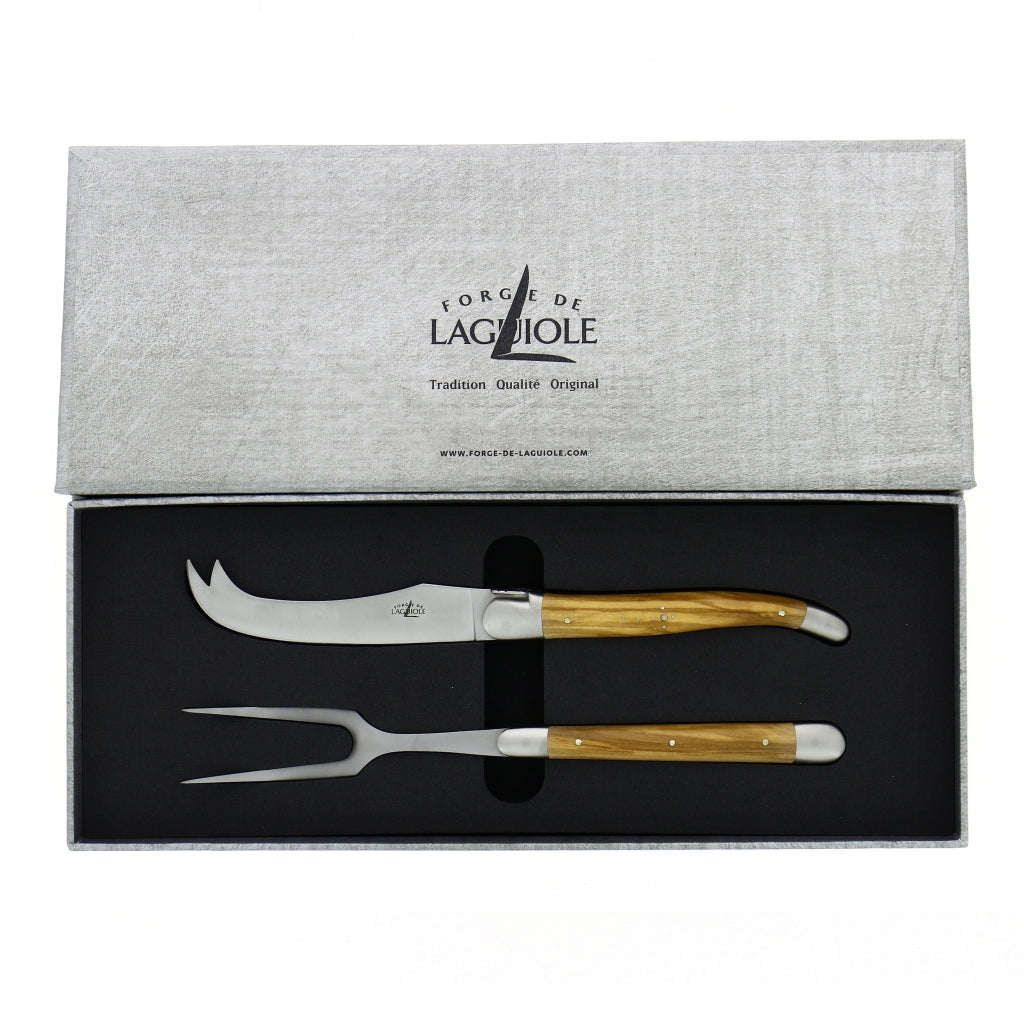 Tradition Cheese Set Olive wood Satin Finish
