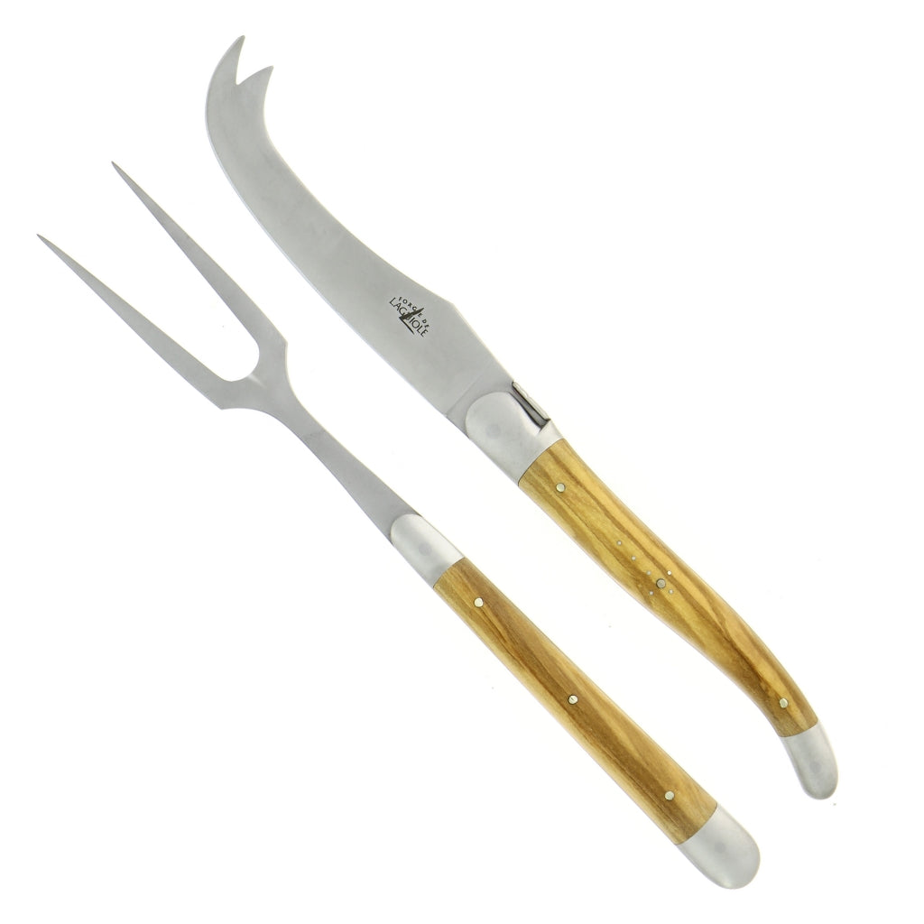 Tradition Cheese Set Olive wood Satin Finish