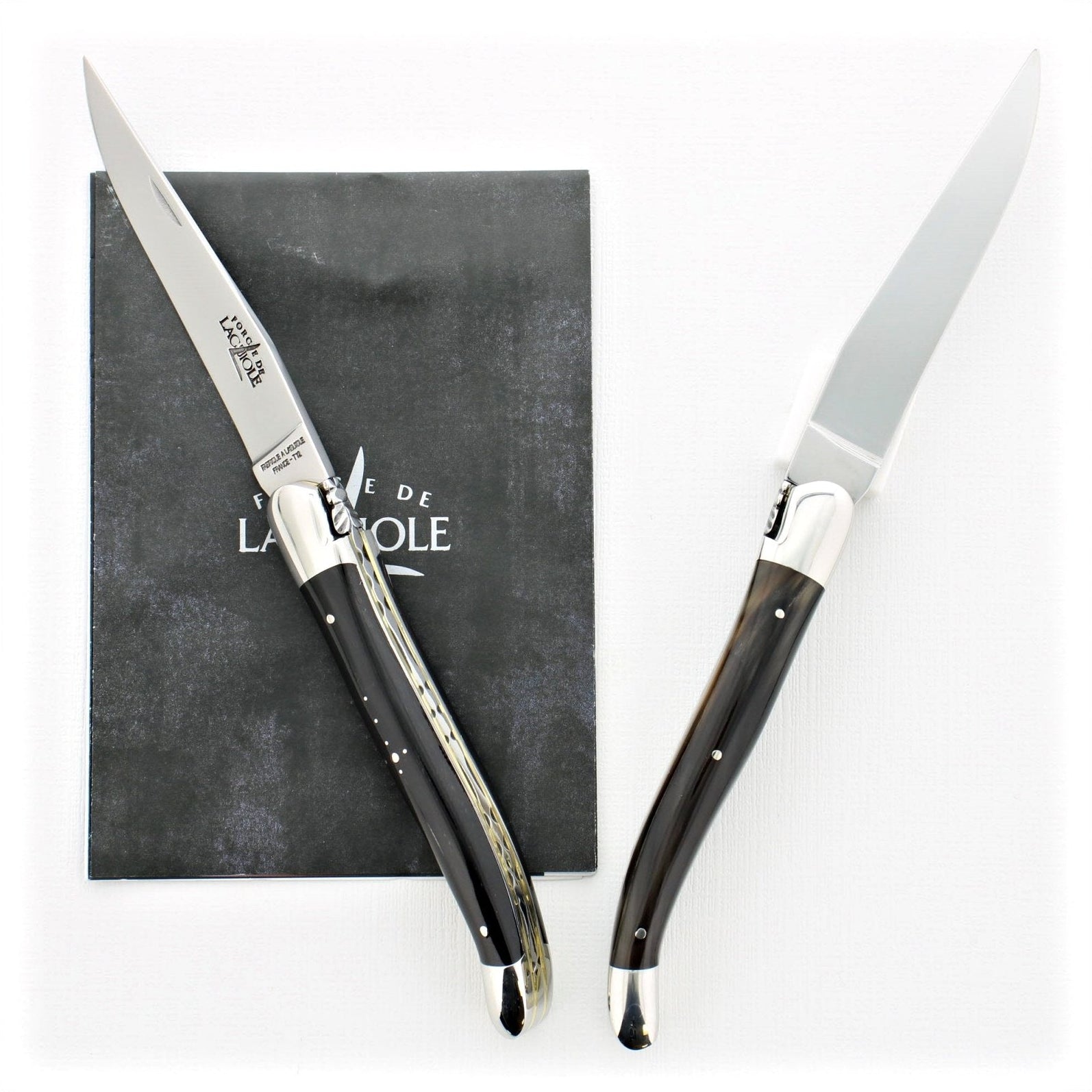 12 cm Carvé Source Series - Dark Horn Tip Handle - Shiny