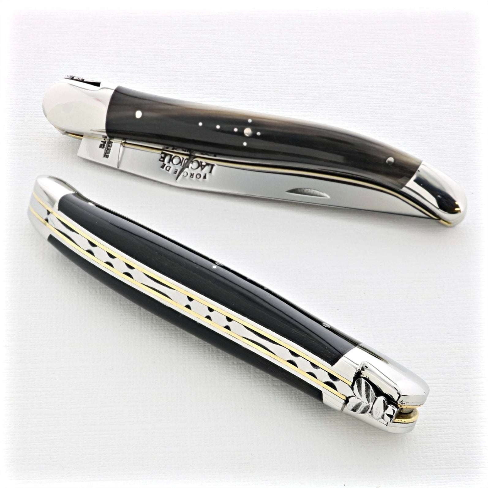 12 cm Carvé Source Series - Dark Horn Tip Handle - Shiny