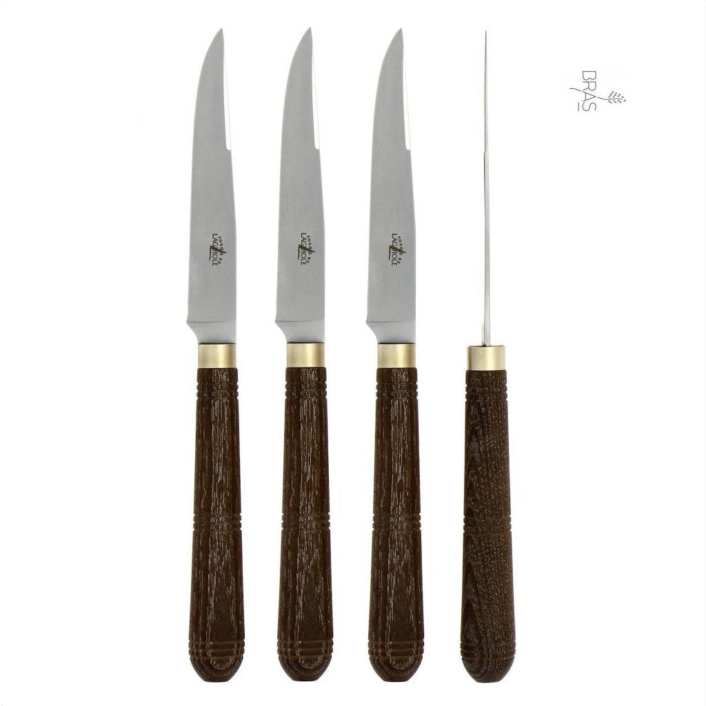 André et Michel Bras Set of 4 Ash Tree Steak Knives