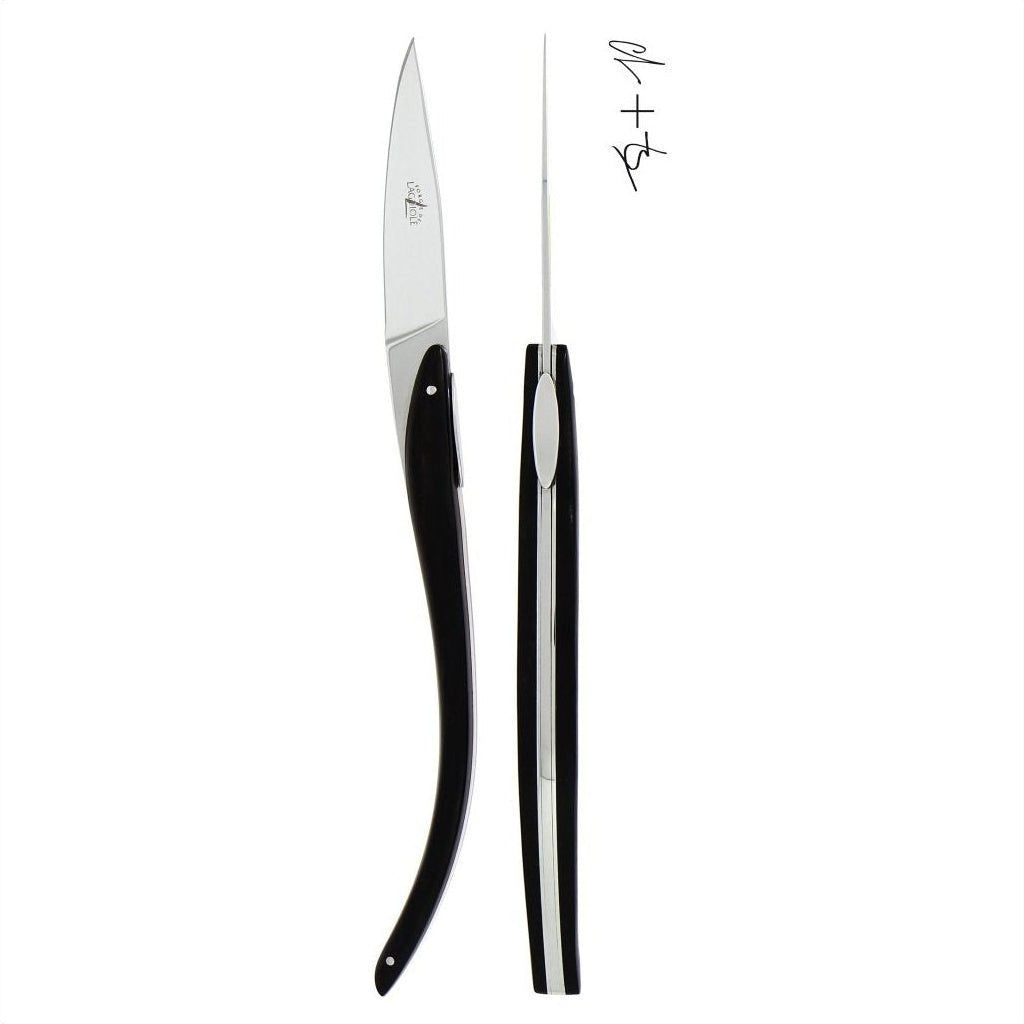 C + B Lefebvre Set of 2 Anne-Sophie Pic Ebony Steak Knives