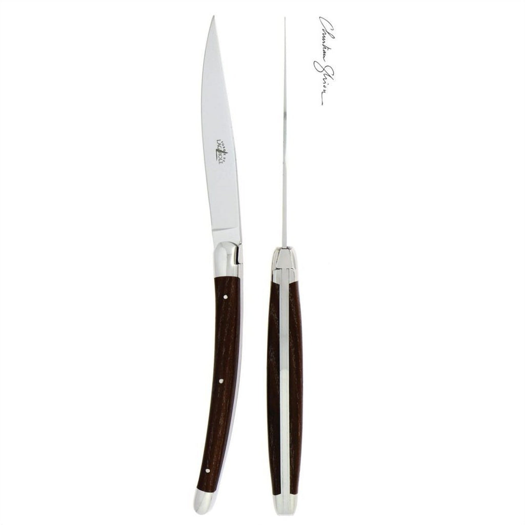 Christian Ghion Set of 2 Ash Tree Steak Knives