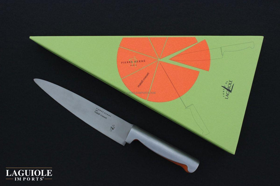 Dessert knife by Matali Crasset for Pierre Hermé - Orange Handle
