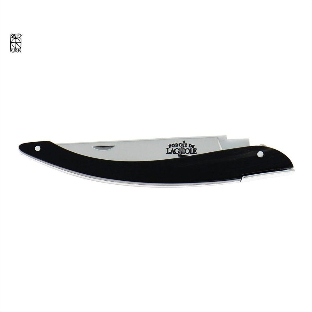 Eric Raffy 11 cm Full Black Horn Handle Pocket Knife