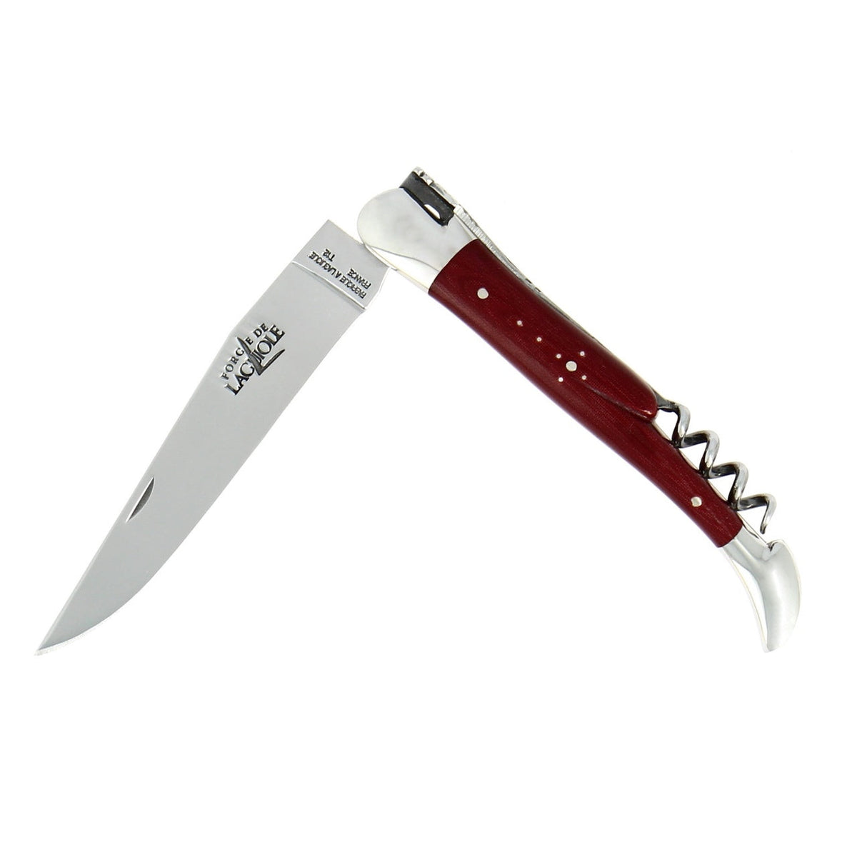 Forge de Laguiole 12 cm Picnic Knife Fabric Series Burgundy