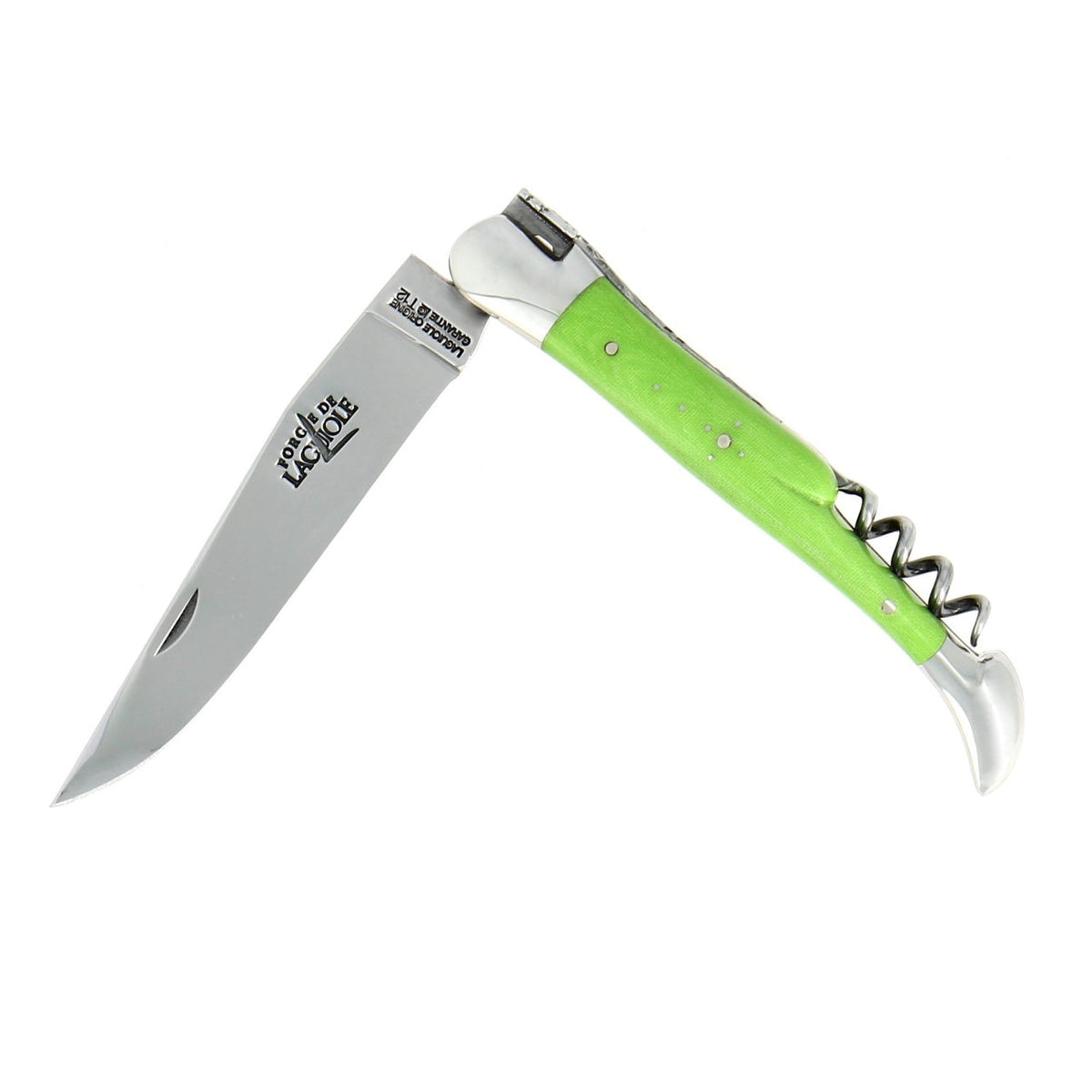 Forge de Laguiole 12 cm Picnic Knife Fabric Series Green