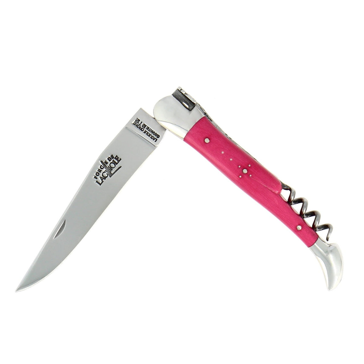 Forge de Laguiole 12 cm Picnic Knife Fabric Series Pink