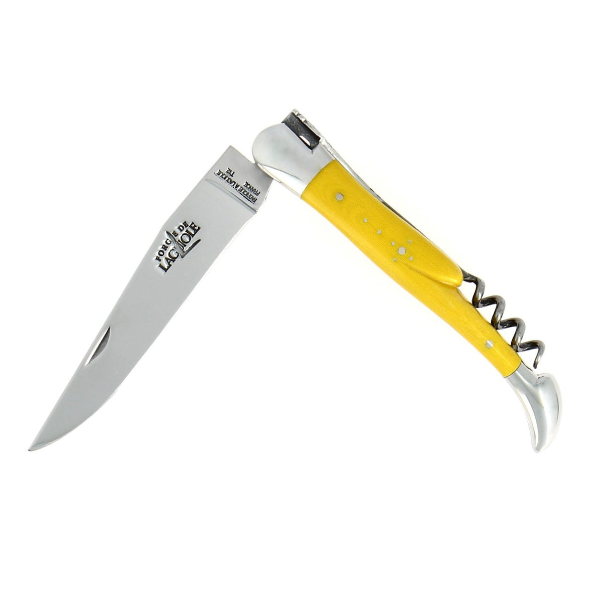 Forge de Laguiole 12 cm Picnic Knife Fabric Series Yellow