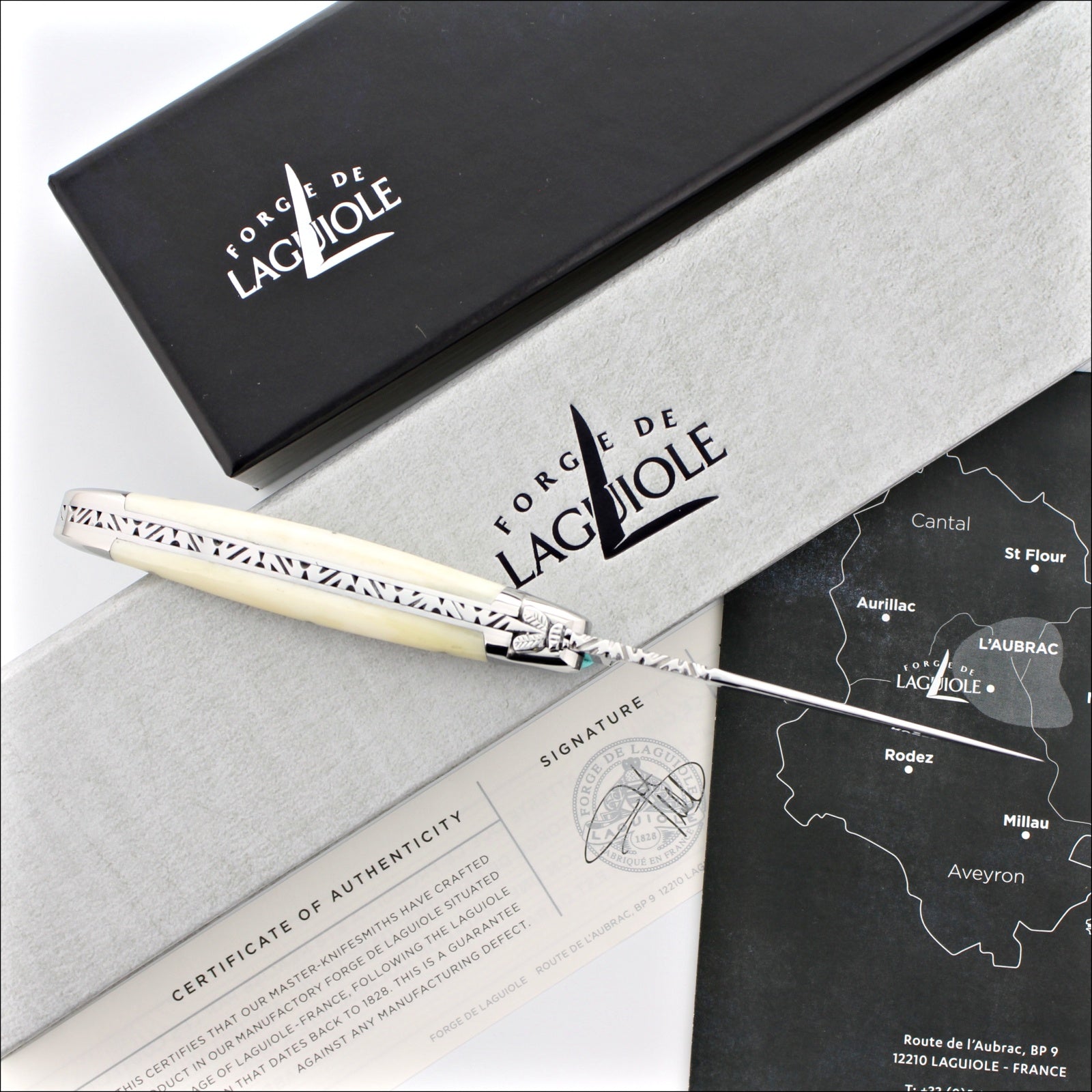 Forge de Laguiole Collection 9 cm Cattle Bone Mirror Polished